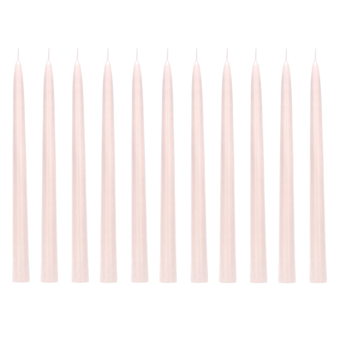 10 Stabkerzen 24cm - Leuchterkerzen Tafelkerzen Spitzkerzen Dekokerzen Kerzen für Geburtstag Hochzeit Verlobung Geburt Babyparty Party Deko Beige Matt