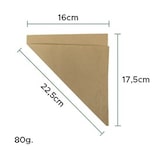 thumbnail of MONOUSO - Cono de Papel Antigrasa Kraft 22,5cm 80g (2.000 Uds)