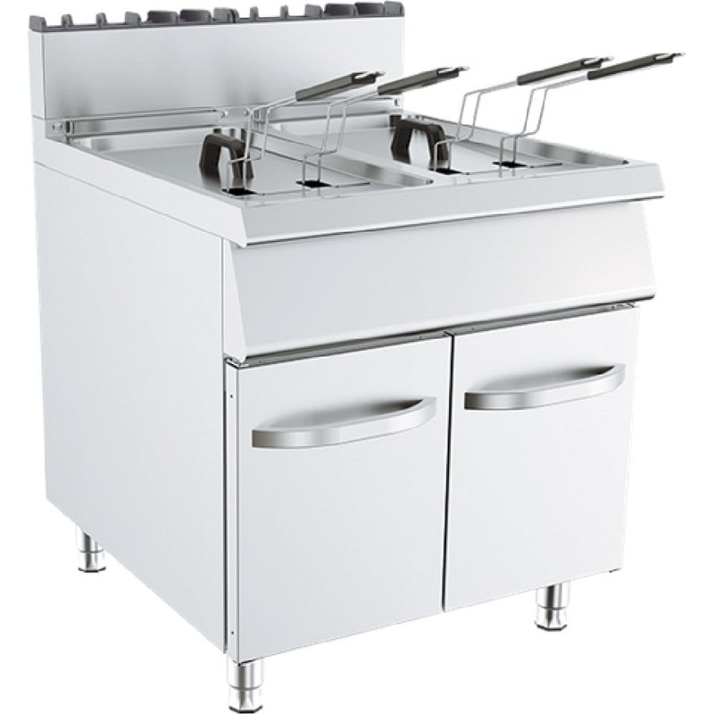 Friggitrice a Gas Monoblocco ECO LINE - Kusina by Giavazzi - G9F200G  - Serie 900  - Capacità 40 lt  - Doppia Vasca