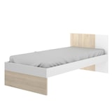 thumbnail of Dmora Letto per bambini Duranno, Struttura con secondo lettino estraibile, Letto singolo per cameretta, 196x97h79 cm, Bianco e Rovere