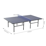thumbnail of Mesa de Ping Pong Plegable con Red 152,5x274x76cm Acero y MDF Azul Tenis de Mesa