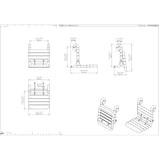 thumbnail of pba 01 Duschsitz, einhäng 380x480x430mm Sitzfläche klappbar, aus Nylon