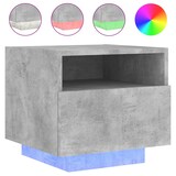 thumbnail of Armoires de chevet avec lumières LED 2 pcs gris béton – Modèle Grâce