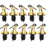 thumbnail of Dosadores para garrafas douradas com tampas plásticas em conjunto de 10