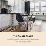 thumbnail of Frosty Mini-Kühlschrank EEC A Spiegelglastür 10 Liter schwarz Schwarz