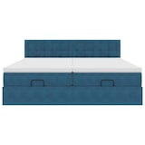 thumbnail of vidaXL Ottoman-Bett mit Matratzen Dunkelblau 160x200 cm Samt