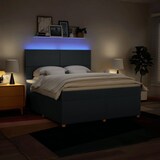 thumbnail of vidaXL Boxspringbett mit Matratze Blau 180x200 cm Stoff