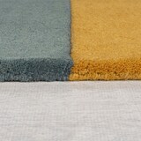 thumbnail of Abstrakt-Geometrischer Wollteppich `Thames Lily` - Farbe: Türkis, 150x240 cm | Kadima Design