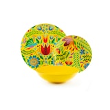 thumbnail of Excelsa service 18 assiettes Mexican Flowers porcelaine multicolore