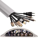 thumbnail of PVC Kabelkanal Halbrund 100/7/2cm Silber-Grau