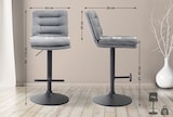 thumbnail of CHEFGASTRO Barhocker SEGOVIA Stoff Schwarz HxBxT 94x42x56cm Stoff Grau Barstuhl