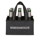 thumbnail of Flaschentasche Grau Filz 6 Fächer Männerhandtasche Tragetasche