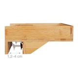 thumbnail of Relaxdays Bettablage, Mini-Nachttisch zum Anklemmen, aus Bambus, Getränkehalter D: 9 cm, platzsparender Organizer, natur
