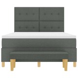 thumbnail of vidaXL Boxspringbett mit Kopfteil Dunkelgrau 200 x 160 cm Stoff