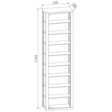 thumbnail of VCM Standvitrine Edana Buche H. 115 x B. 33 x T. 18 cm