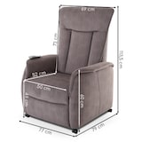 thumbnail of Fernsehsessel mit Aufstehhilfe, Relaxsessel mit Liegefunktion, mit 2 Motoren, 120 kg belastbar, Mikrofaser, Seidengrau, Raburg Marie