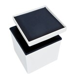 thumbnail of Sanne Aufbewahrungsbox Hocker, faltbar mit Deckel, weiss.