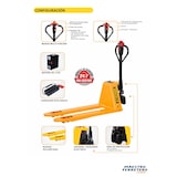 thumbnail of Transpaleta Eléctrica 2000 kg con Ruedas PU 48V Batería 10Ah Silenciosa para Suelos Epoxi CE