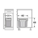 thumbnail of Hailo Abfallsammler 3666131 TZ Swing Terzett 3x 10 Liter