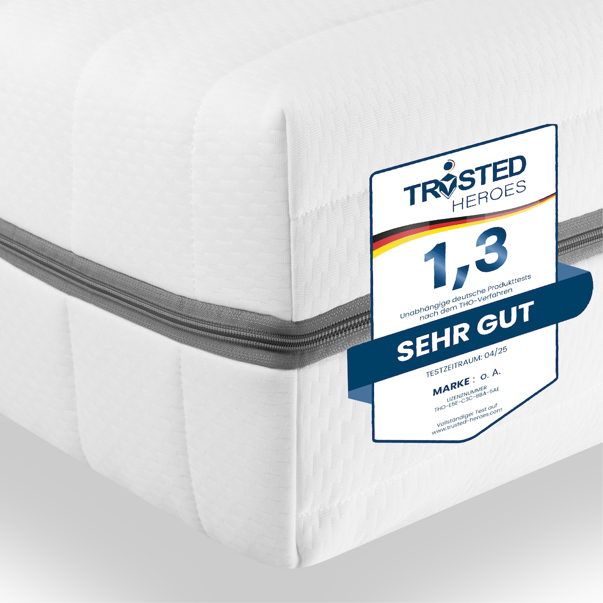 Koudschuim matras 100x200, hoogte 18cm, orthopedisch matras met 7 zones, hardheidsniveau H3 H4