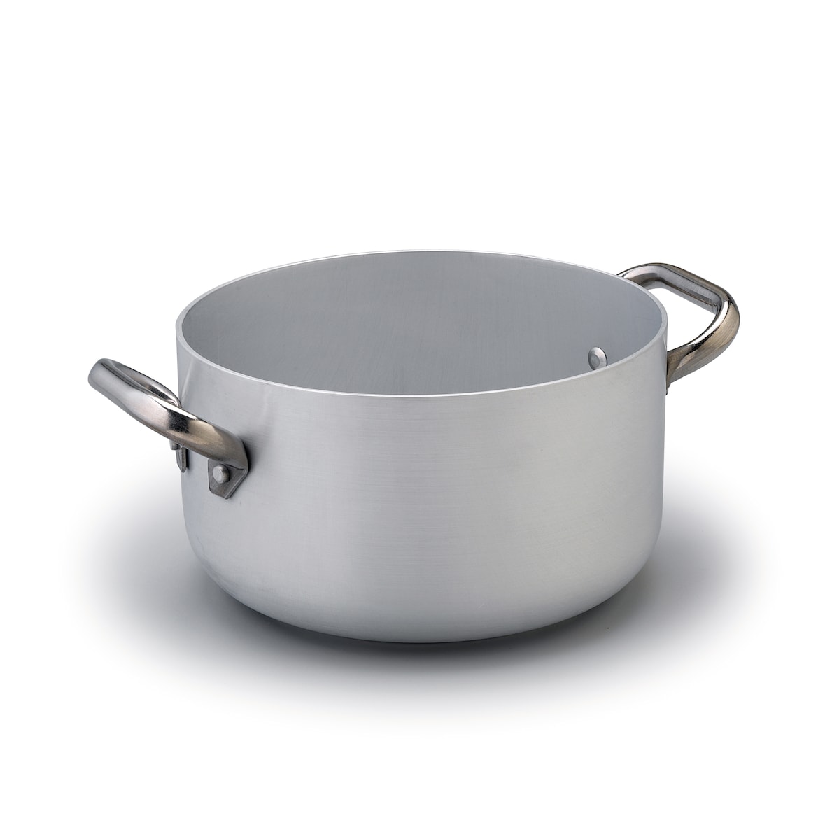 Pentole Agnelli, Casseruola alta in alluminio 3mm per induzione, 2maniglie, 32 cm, ALMA104PI32