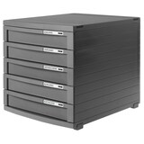 thumbnail of Schubladenbox CONTUR, DIN A4/B4/C4, 5 geschlossene Schubladen, dunkelgrau