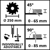thumbnail of Einhell Tischkreissäge TC-TS 2025/2 U max. 2000W