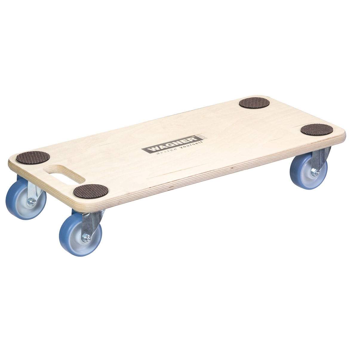 WAGNER Transporthilfe BIRKE Multiplex ANTIRUTSCHPUNKTE - 59 x 29 x 11 cm, Rollen Ø 75 mm soft, Tragkraft 200 kg-20112801