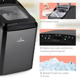 thumbnail of Partytime Eiswürfelmaschine Klareis 15kg/24h Edelstahl Schwarz-Metallic