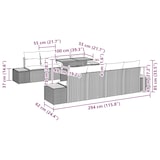 thumbnail of vidaXL 9-teiliges Gartenset mit Kissen in Beige aus Poly Rattan und Akazienholz