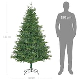 thumbnail of HOMCOM Árbol de Navidad Artificial 180 cm Ignífugo con 1443 Ramas Hojas de PVC Base Plegable y Soporte Metálico Decoración Navideña para Interiores