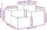 thumbnail of vidaXL Gartenblumentopf Silber 80 x 80 x 48 cm Verzinkter Stahl