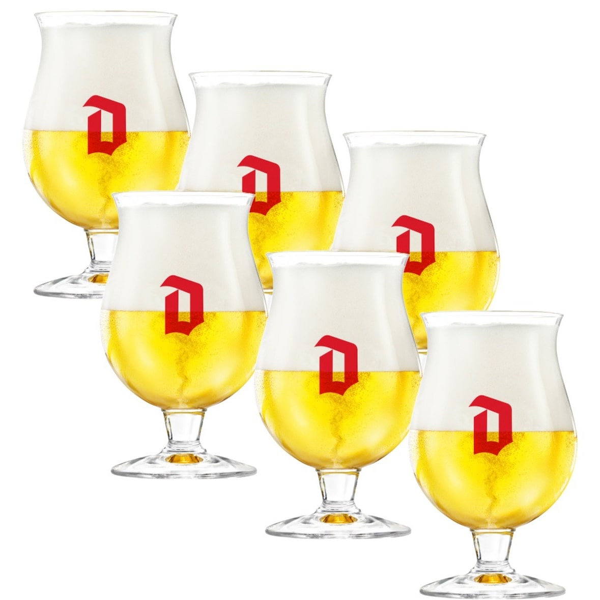 Duvel bierglazen op voet - 33cl - 6 stuks - Bier Glas - Bolle Vorm