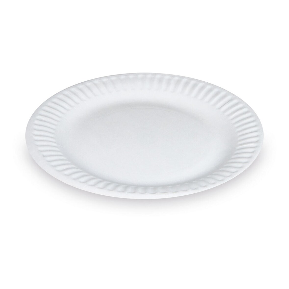 60x BIONATURE Pappteller 'RECY' rund O23cm weiß