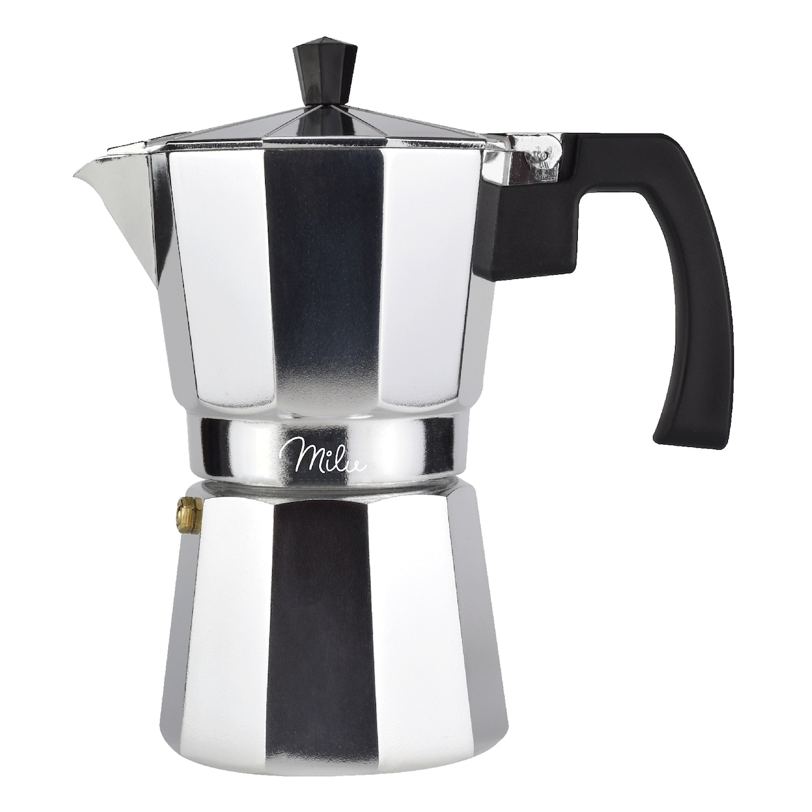 Milu 5049 Espressokocher-Set klassisch aus Aluminium (5-tlg.) für 6 Tassen mit vielen Extras