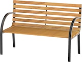 thumbnail of Outsunny Banco de Jardín de 2 Plazas 122x60x83 cm con Respaldo y Apoyabrazos Listones de Madera y Marco de Acero Carga 220 kg Color Natural y Negro