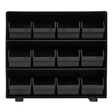 thumbnail of Caja de almacenamiento HWC-M10, sistema de almacenamiento para cajas de piezas pequeñas, 12 compartimentos extraíbles, 30x33x8cm negro