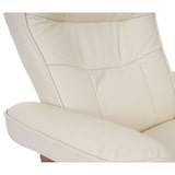 thumbnail of MCA sillón reclinable Montreal, TV sillón taburete, cuero genuino 130kg capacidad de carga ~ crema, color miel