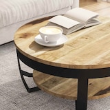 thumbnail of Table basse Bois massif de manguier brut 65x32 cm Modèle Atlas Office Stella