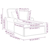 thumbnail of vidaXL Chaise Lounge met Rok met kussen Crème 91 x 157 x 91 cm Stof