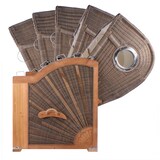 thumbnail of Strandkorb Komplettset - bene living - Königssee Teak Bullauge - PE grau - Modell 510 - inkl. Liftersystem