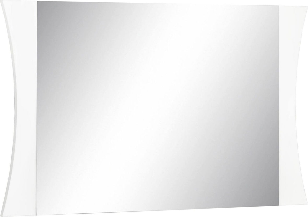 Dmora Spiegel Diego, Badezimmerspiegel, 100% Made in Italy, cm 110x2h60, glänzend weiß