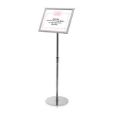 thumbnail of Deflecto Prospektständer Infodisplay mit Klapprahmen - DIN A3 -  Höheneinstellung 90-128,5cm - Transparent/Silber