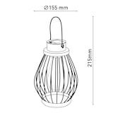 thumbnail of LED Deko-Solarleuchte h: 21,5cm silber