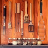 thumbnail of Relaxdays Fischbräter 2er Set, Edelstahl, Gummigriff, 58,5 cm lang, Fischhalter zum Grillen, Grillkorb Fisch, silber