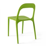 thumbnail of Set van 4 groene plastic stoelen