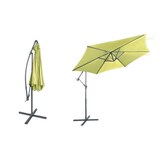 thumbnail of Alu Sonnenschirm Ampelschirm Ø 3m UV30+ Kurbelschirm mit Standfuß Garten lime-grün : Lime-grün