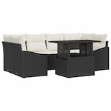 thumbnail of vidaXL Garten-Sofa-Set mit Speicher 7 pcs Schwarz Poly Rattan