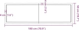 thumbnail of vidaXL Tischplatte 180x50x(2-4) cm Massivholz Behandelt Baumkante