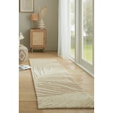 thumbnail of Handgetufteter Teppich, 100% Wolle, in Beruhigenden Farben, `Leven Lee`. Farbe: Beige, 60x230 cm | Kadima Design